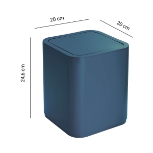 PAPELERA 8 lt SEVENTY AZUL PETROLEO - Imagen 3