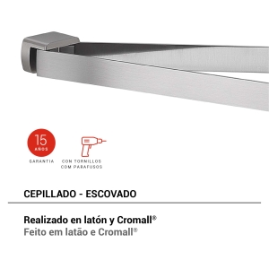 toallero doble pirenei cepillado - Imagen 2