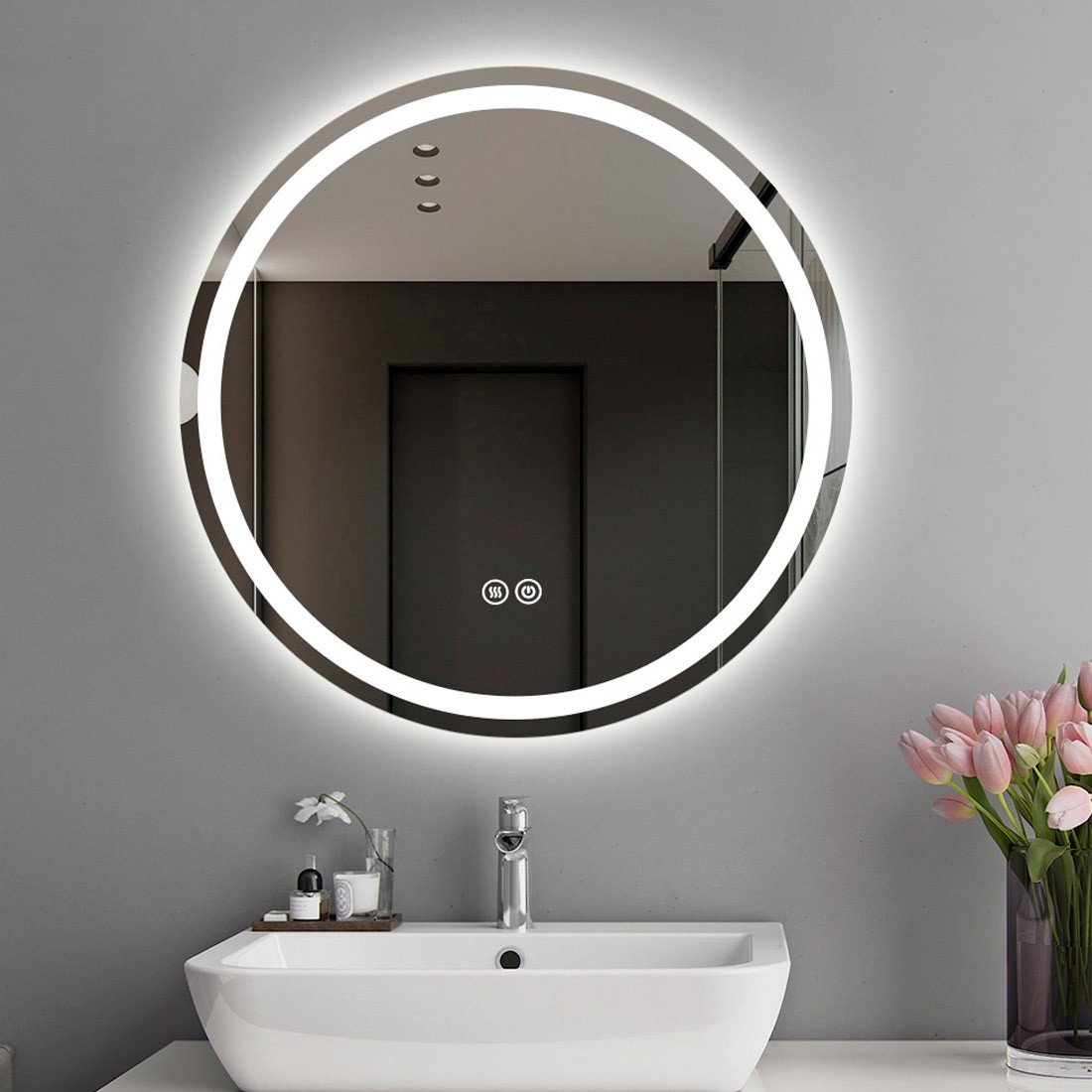 920 Espejo de baño con luz LED redondo led B-920 - Imagen 1