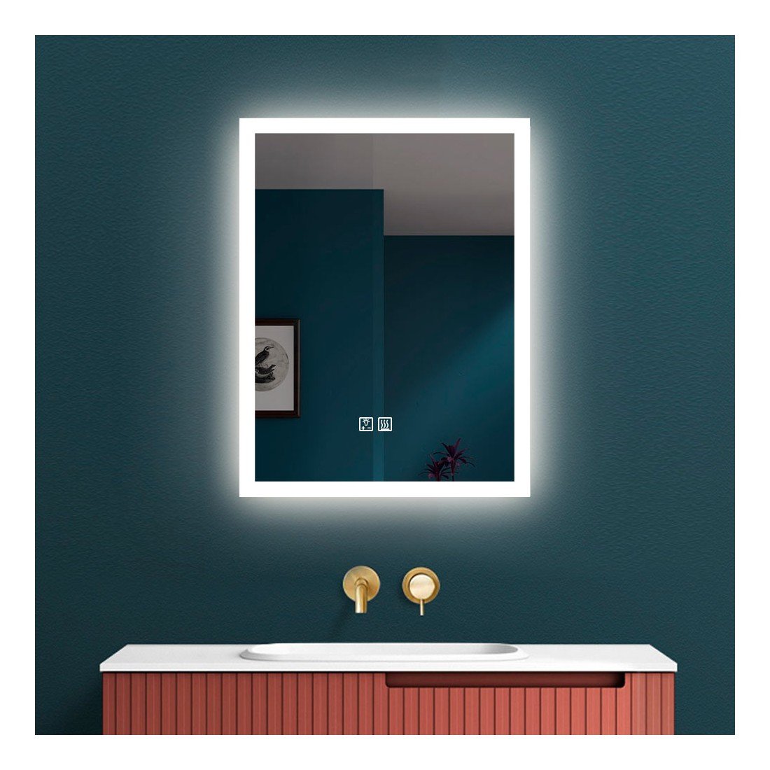 924 Espejo de baño con luz LED rectangular led B-924 - Imagen 1