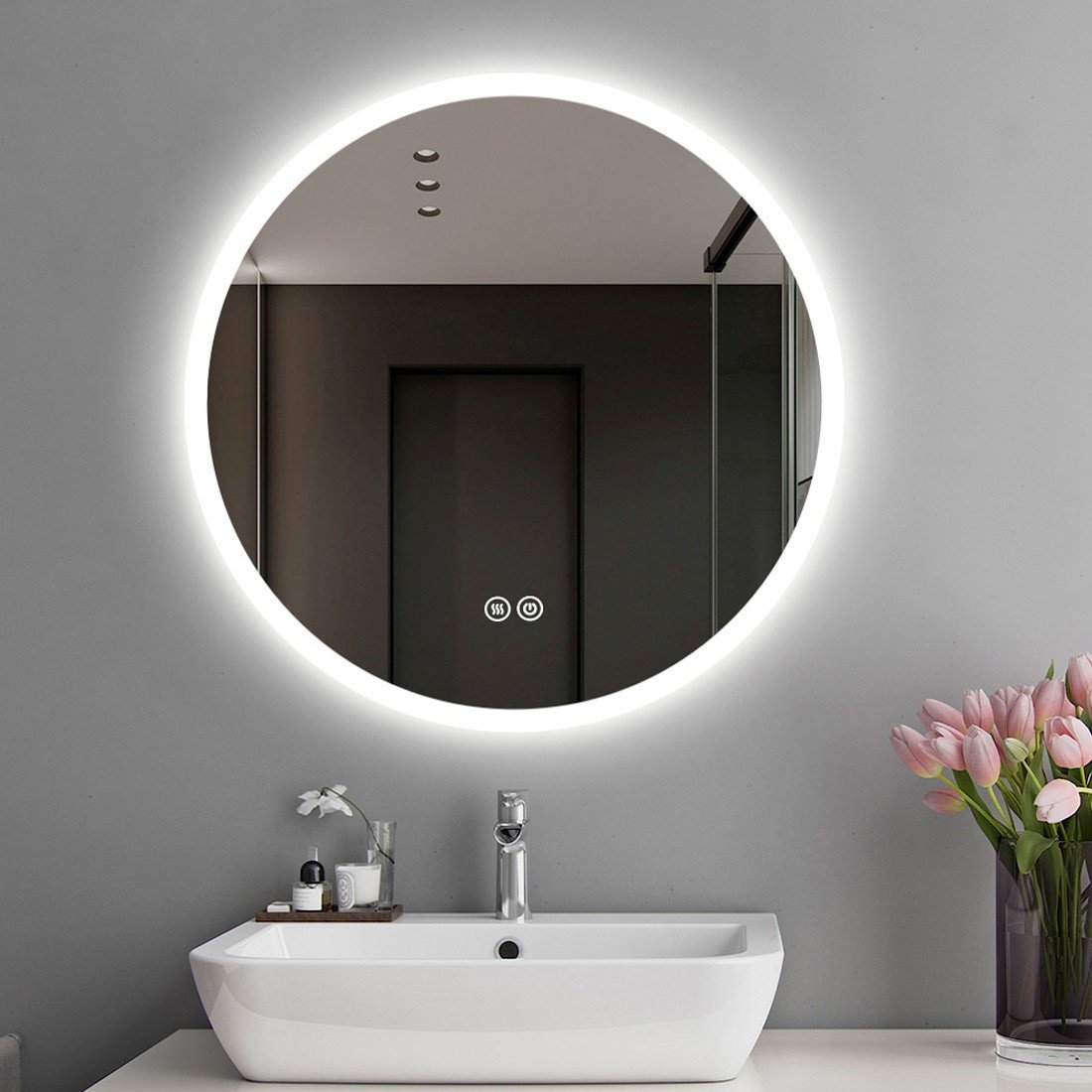 953 Espejo de baño con luz LED redondo led B-953 - Imagen 1
