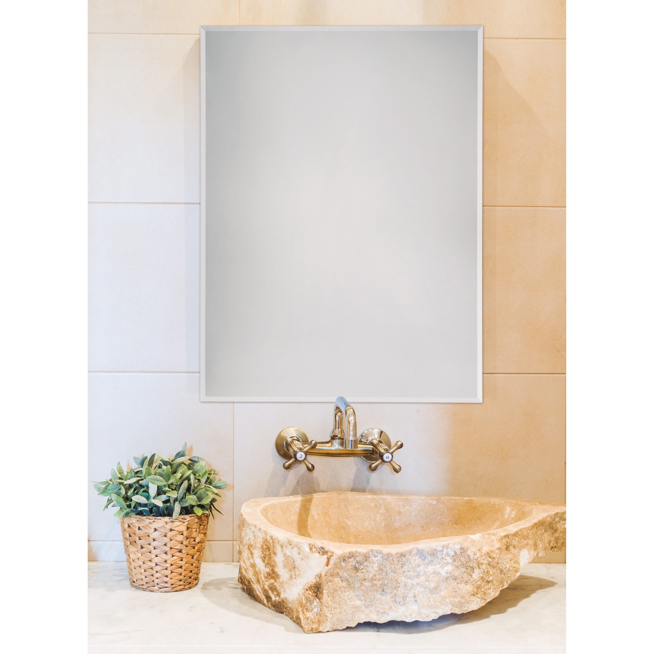 B-906_ambiente Espejo de baño con luz LED rectangular B-906 reversible - Imagen 1
