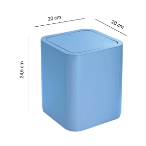 PAPELERA 8 lt SEVENTY AZUL CELESTE - Imagen 3
