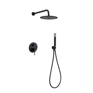 Conjunto ducha monomando empotrado Monza negro mate / GPM039/NG