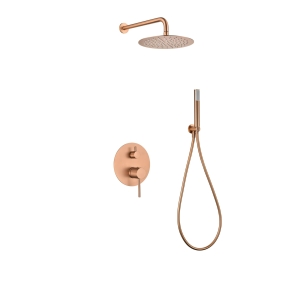 Conjunto ducha monomando empotrado Monza oro rosa cepillado / GPM039/ORC