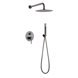 Conjunto ducha monomando empotrado Monza black gun metal / GPM039/BGM