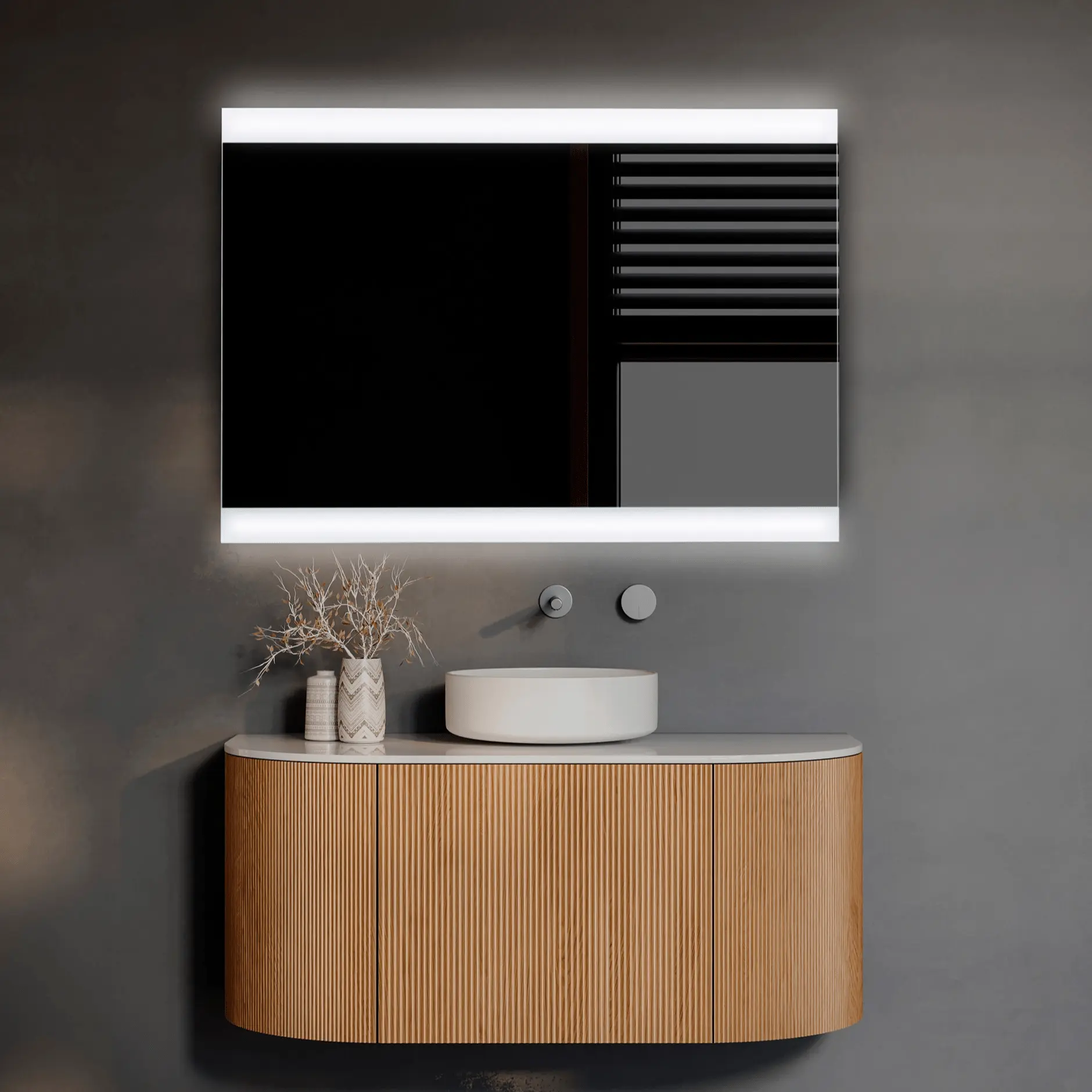 Espejo-B-932_amb2 Espejo de baño con luz LED rectangular led B-932 - Imagen 1