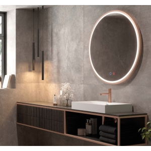 Espejo de baño con luz LED Paris Ledimex ( Negro, Oro y Oro rosa )