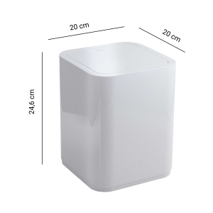 PAPELERA 8 lt SEVENTY BLANCO - Imagen 3