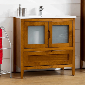 Mueble baño con patas rústico mod. Leon 100 cm - Imagen 6