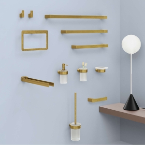 toallero doble pirenei oro mate - Imagen 4