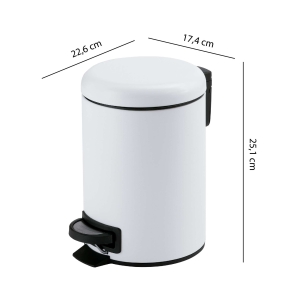 PAPELERA 3 lt POTTY BLANCO MATE - Imagen 3