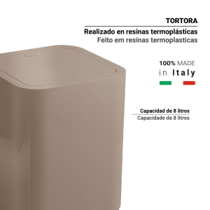 PAPELERA 8 lt SEVENTY TÓRTORA - Imagen 2