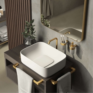 toallero 60 cm pirenei oro mate - Imagen 4