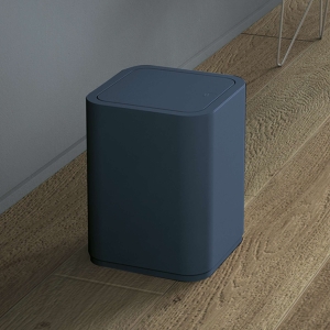 PAPELERA 8 lt SEVENTY AZUL PETROLEO - Imagen 4