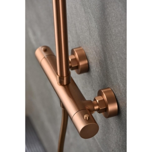 Conjunto ducha termostatico Monza oro rosa cepillado / BTM039/ORC - Imagen 4
