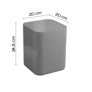 PAPELERA 8 lt SEVENTY GRIS - Imagen 3