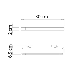 toallero 30 cm samoa cromo - Imagen 3