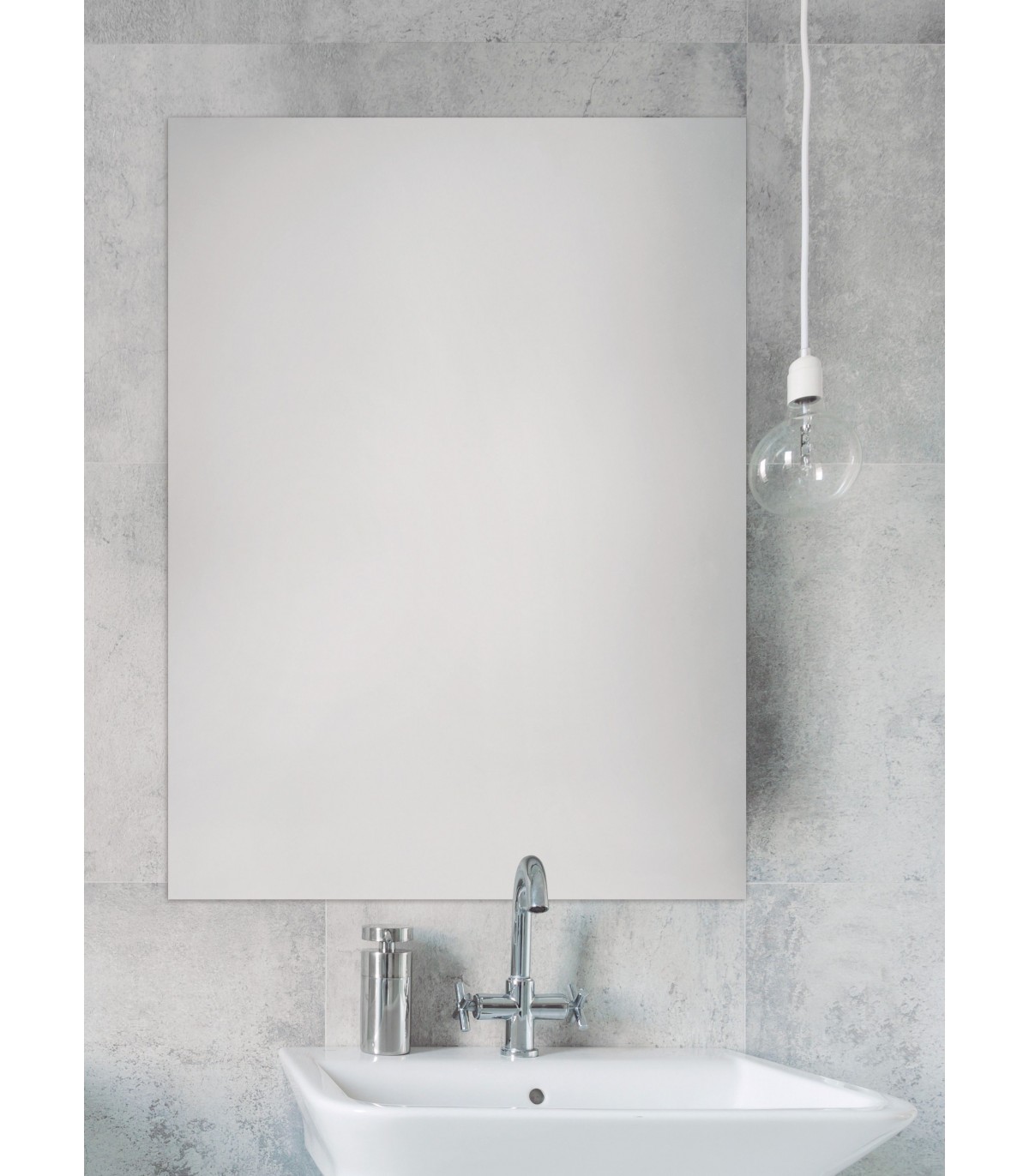espejo-b-908 Espejo de baño con luz LED rectangular B-908 reversible - Imagen 1