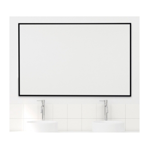 Espejo de baño rectangular marco aluminio negro B-942 reversible