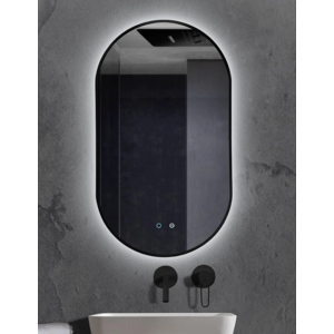 Espejo de baño con luz LED Tokyo Negro