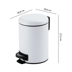 PAPELERA 5 lt POTTY BLANCO MATE - Imagen 3