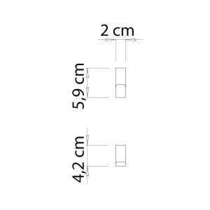 set 2 perchas samoa negro mate - Imagen 3