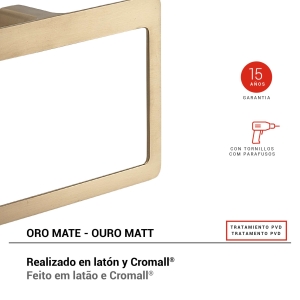 toallero argolla pirenei oro mate - Imagen 2