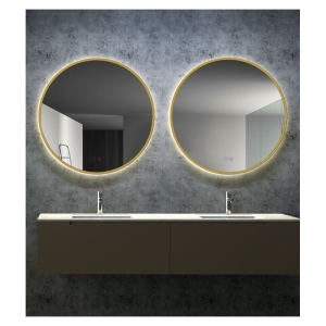 Espejo de baño con luz LED Fun Ledimex ( Negro y Oro ) - Imagen 7