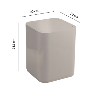 PAPELERA 8 lt SEVENTY BEIGE - Imagen 3