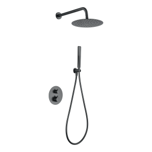 Ducha empotrado termostático Napoles black gun metal / GTN047/BGM