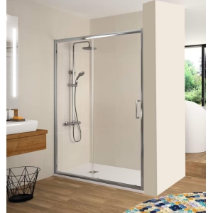 Mampara frontal fijo con puerta corredera Bel-la de Kassandra (lateral opcional)