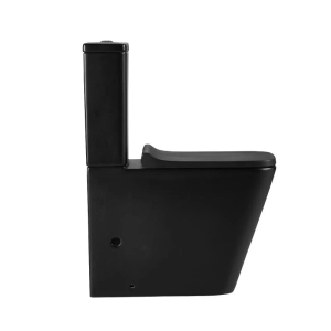 Inodoro negro mate rimless con salida dual y tapa de cierre amortiguado PISA Aquore - Imagen 7