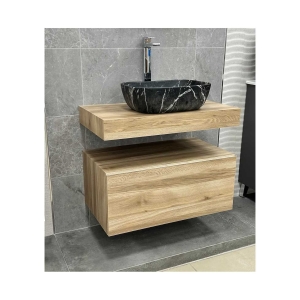 Encimera de baño de 10 cm de altura con cajonera op. Nomad Visobath 60-80-100-120 Laminada