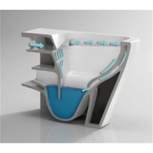 Inodoro blanco mate rimless con salida dual y tapa de cierre amortiguado PISA Aquore - Imagen 4