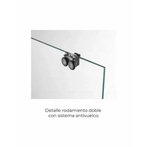 Mampara frontal fijo con puerta corredera BASIC de GME blanco - Imagen 4