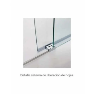 Mampara frontal fijo con puerta corredera BASIC de GME blanco - Imagen 5