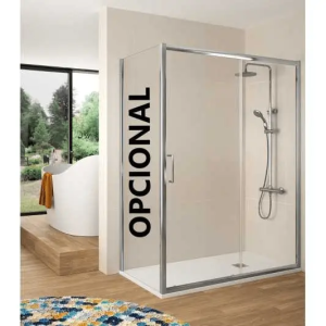 Mampara frontal fijo con puerta corredera Bel-la de Kassandra (lateral opcional) - Imagen 2