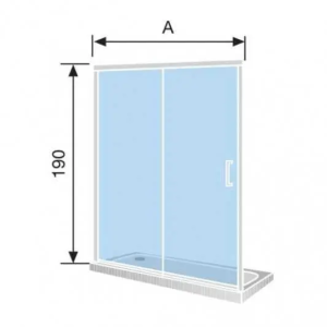 Mampara frontal fijo con puerta corredera Bel-la de Kassandra (lateral opcional) - Imagen 5