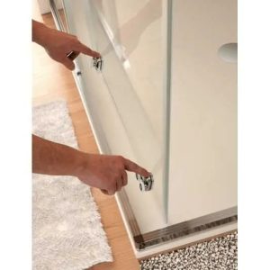 Mampara frontal fijo con puerta corredera Bel-la de Kassandra (lateral opcional) - Imagen 3