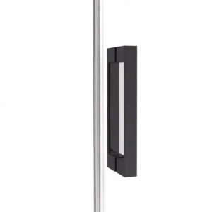 Mampara frontal fijo con puerta corredera TWENTY de GME negro mate - Imagen 3