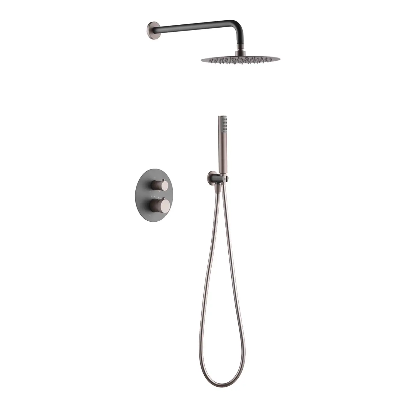 0829f195-42fd-4d81-9362-41a42b4d8b3f Termostato ducha empotrado LINE gris mate / champagne / GTD038/GC
