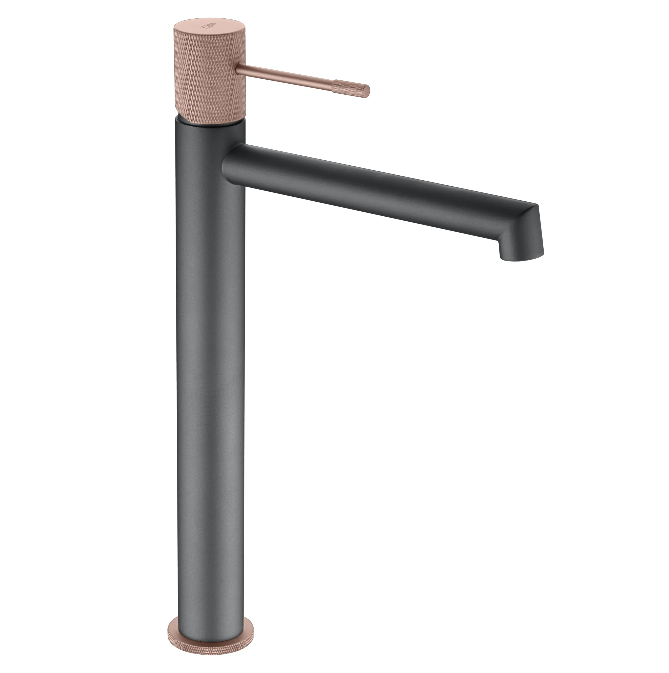 BDD038-3GC Monomando lavabo caño alto Line gris mate / champange / BDD038-3GC - Imagen 1