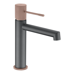 Monomando lavabo Line gris mate / champagne / BDD038-1GC