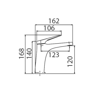 Monomando lavabo DELOS cromo / BDD055-1 - Imagen 2