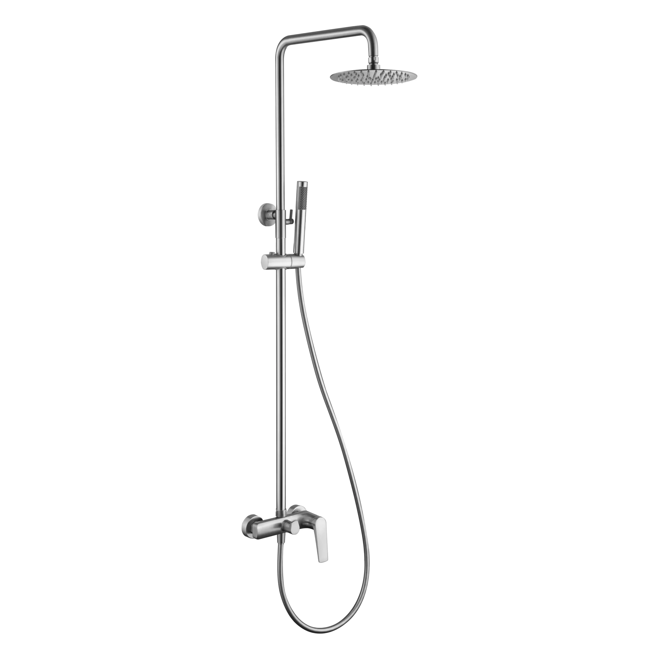 BDD055-AC Conjunto ducha monomando DELOS acero inox. / BDD055/AC
