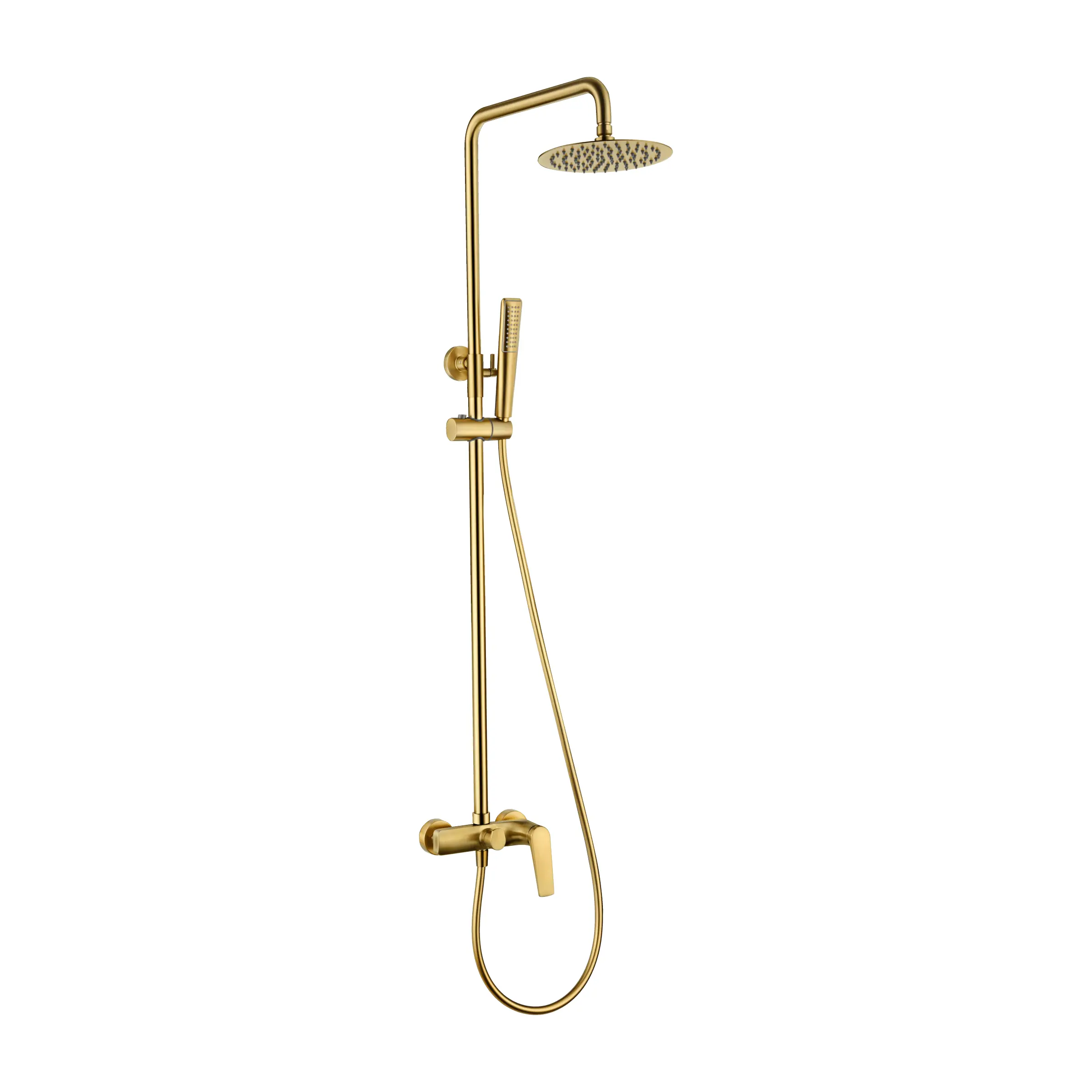 BDD055-OC Conjunto ducha monomando DELOS oro cepillado / BDD055/OC