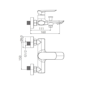 Kit baño/ducha URAL negro mate / BDG040-4/NG - Imagen 2