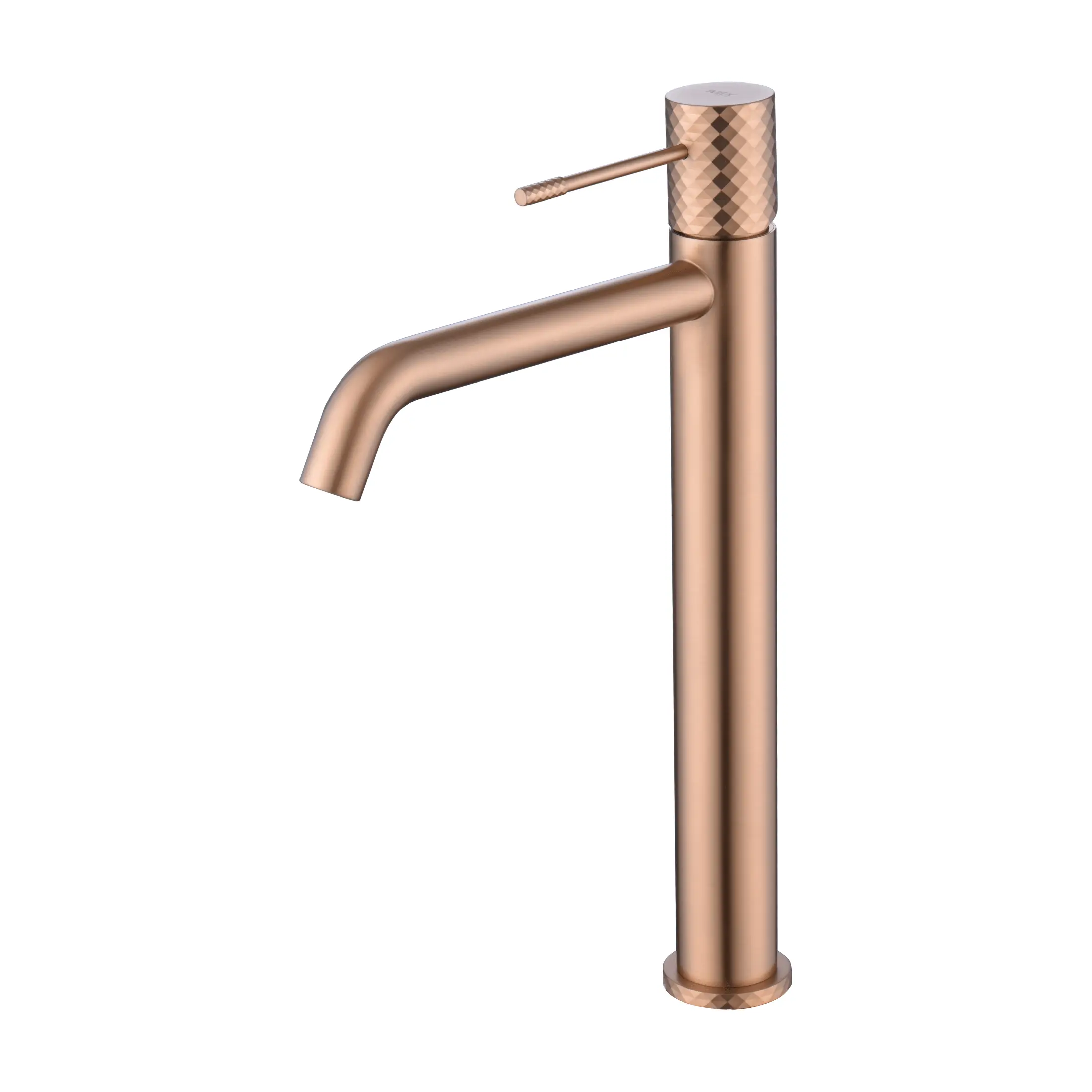 BDG053-3ORC Monomando lavabo caño alto GENOVA oro rosa cepillado / BDG053-3/ORC