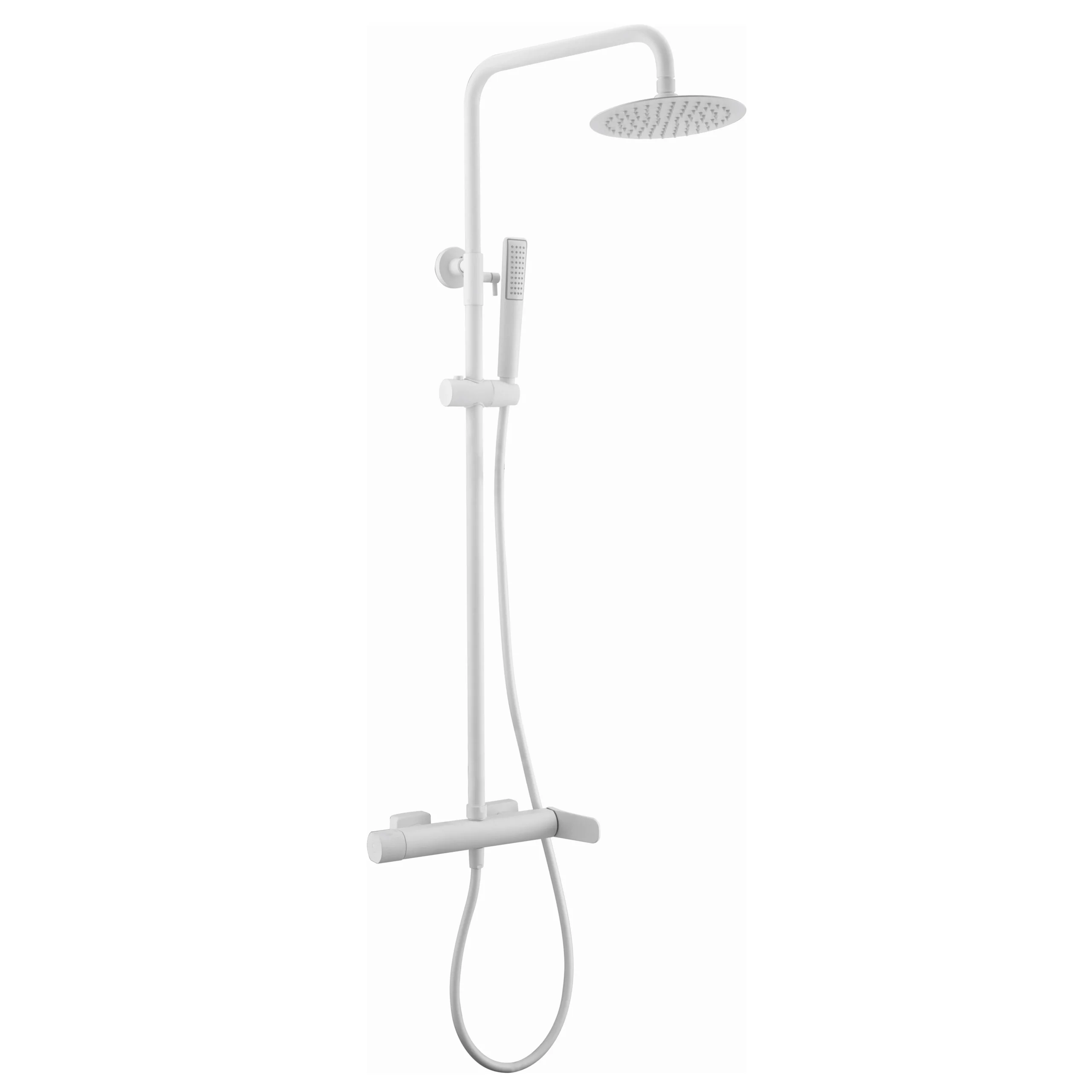 BDR031-BL Conjunto ducha monomando DINAMARCA blanco mate / BDR031/BL